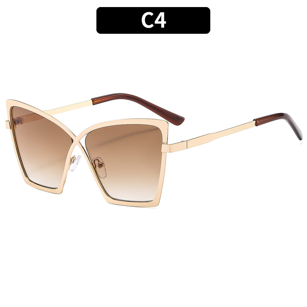 Luxurious Oversized Cat-Eye Sunglasses