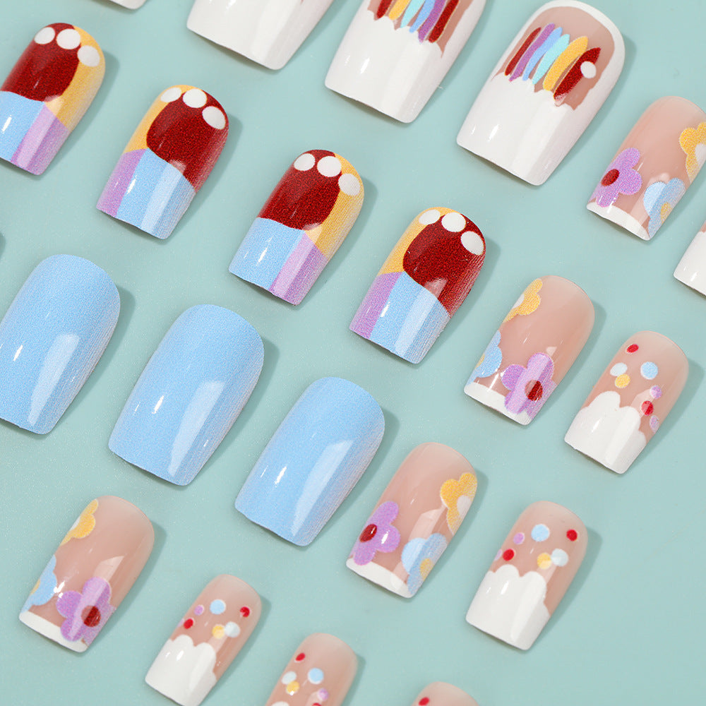 Creative Nail Art Set with Colorful Designs Bowlift