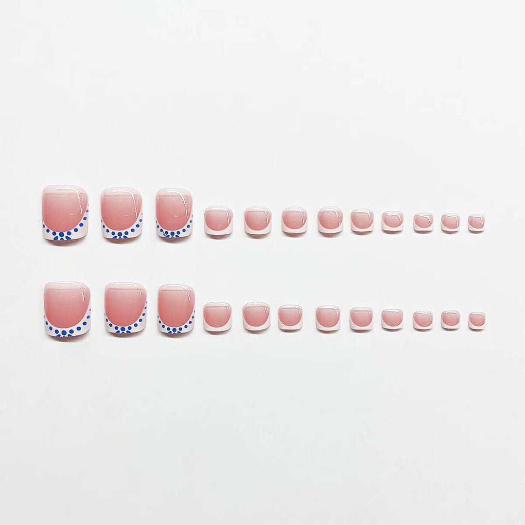 Artistic French Tip Nail Enhancements Bowlift