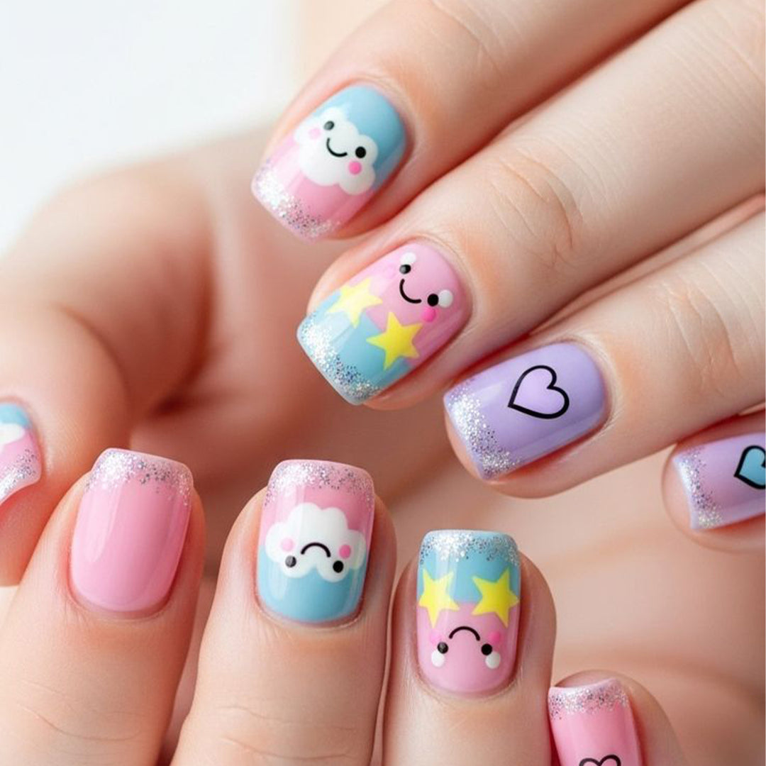 Playful Cloud-Themed Nail Art Kit Bowlift