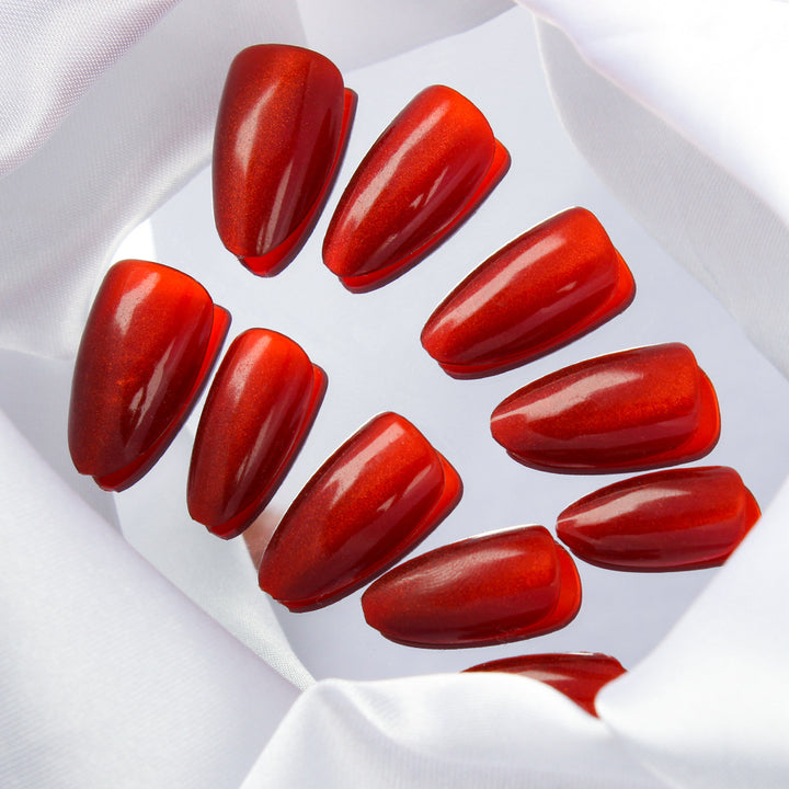 Glossy Stiletto Nail Extensions Bowlift