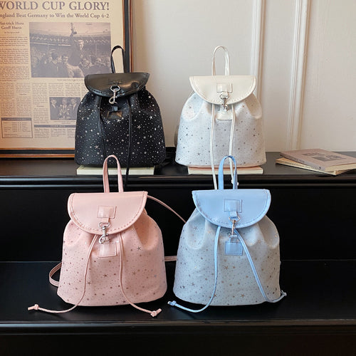 WoStar-Patterned Drawstring Backpack Bowlift