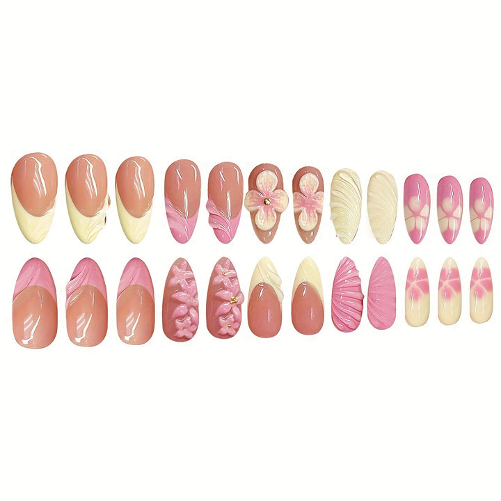 Artistic 3D Floral Nail Art Bowlift