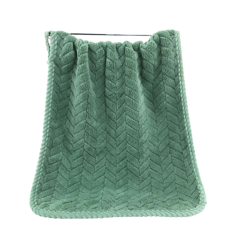 Cozy Terry Bath Blanket with Modern Zigzag Pattern Bowlift
