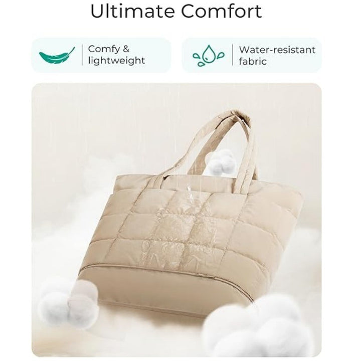 Quilted Oversized Tote Bag Bowlift