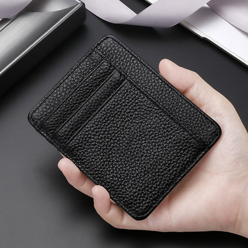 Premium Leather Zip-Around Card Case Bowlift