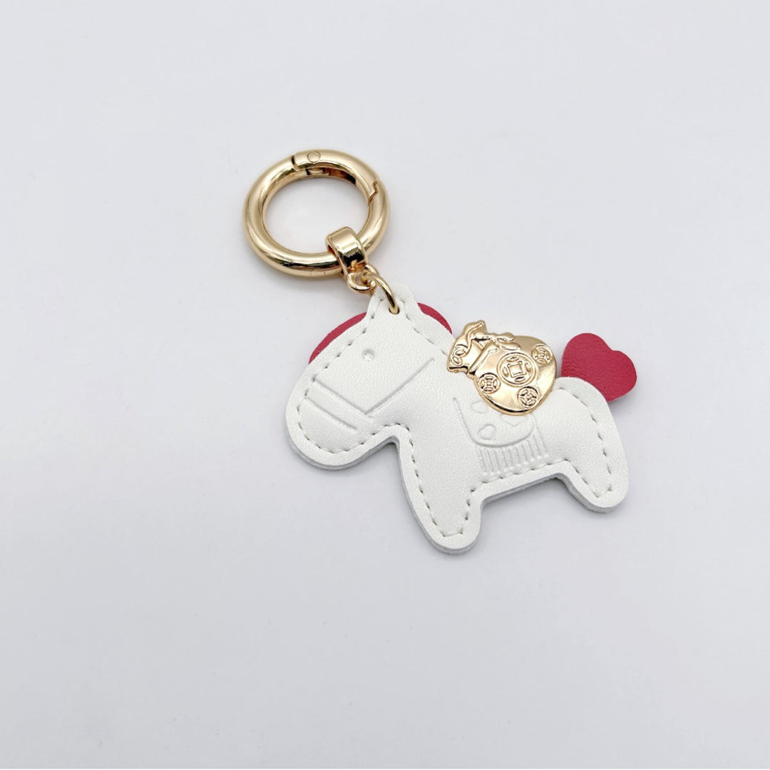 Animal-Shaped Leather Keychain Bowlift