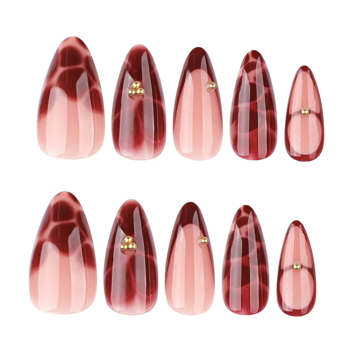 Artificial nails with elegant decorations Bowlift