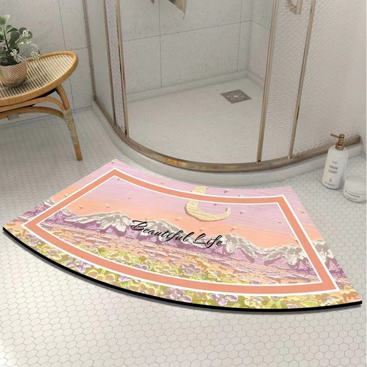 Artistic Curved Bath Mat Bowlift