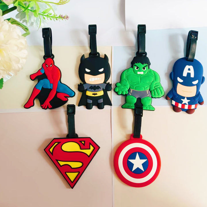 Unisex Silicone Superhero-Themed Luggage Tag Bowlift