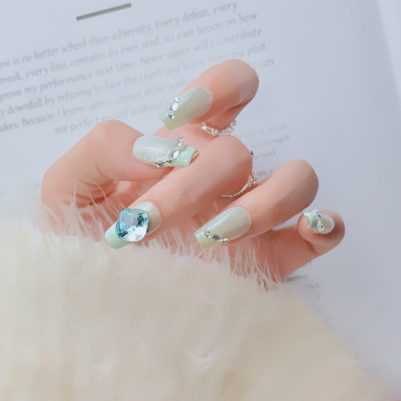Elegant French Tip Press-On Nails Bowlift