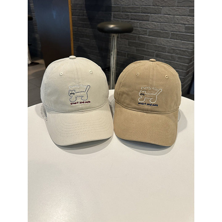 Women's Playful Cat-Themed Baseball Cap Bowlift