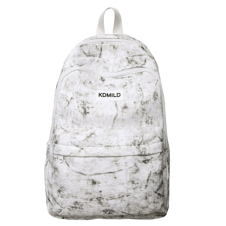 Lightweight Textured Canvas School Backpack Bowlift