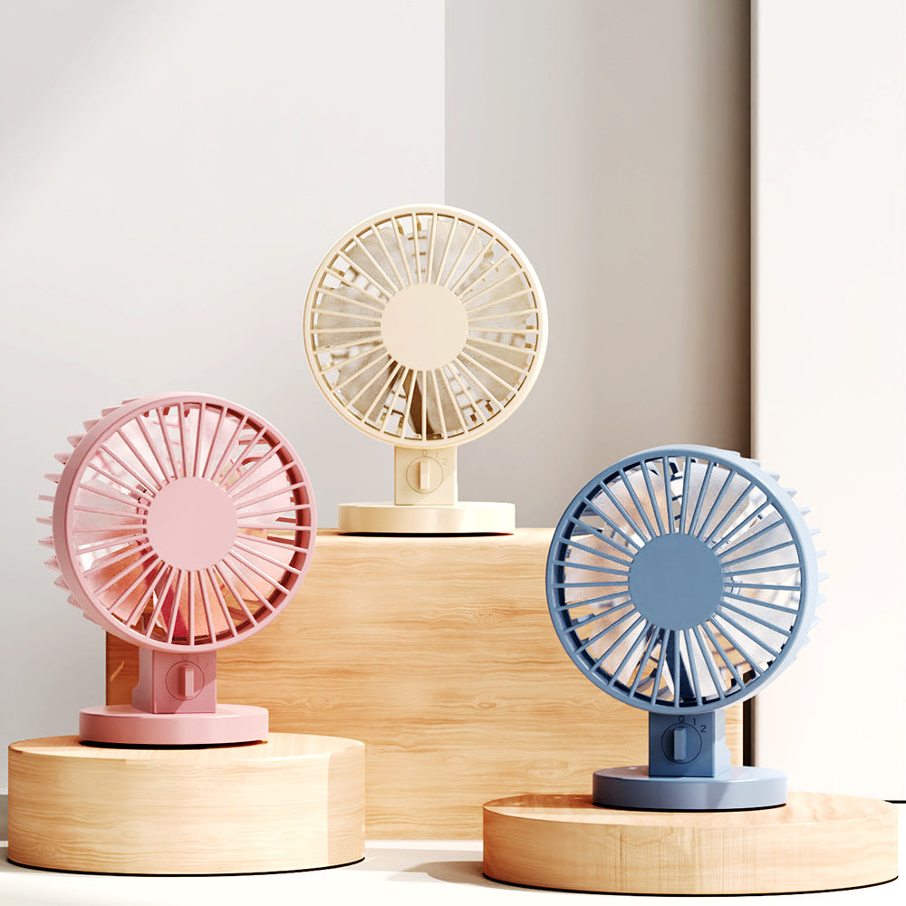 Ladies portable mini table fan with height-adjustable base Bowlift