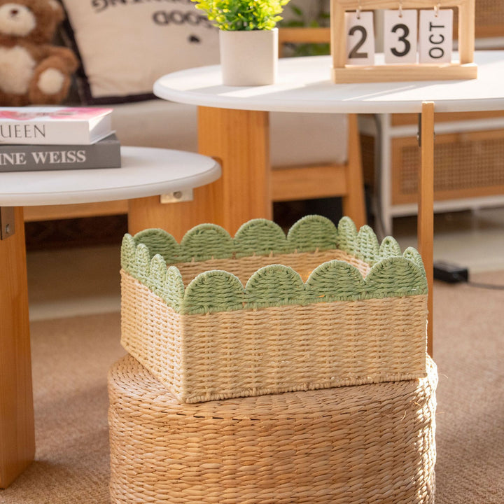 Decorative Scalloped Storage Basket Bowlift