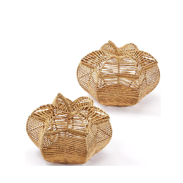 Handcrafted fruit basket in pumpkin design Bowlift