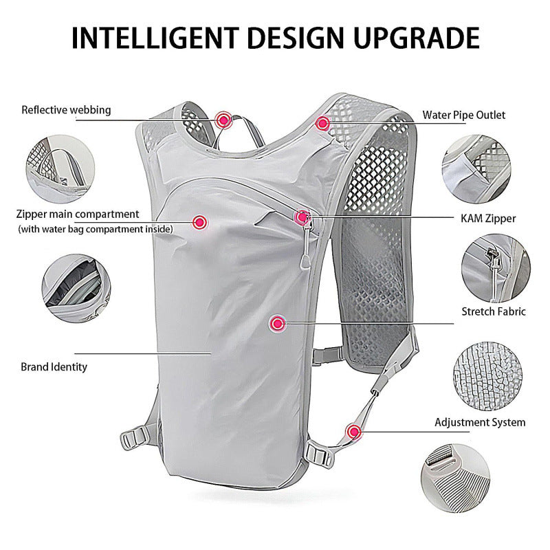 Sporty Hydration Backpack with Breathable Mesh Inserts Bowlift