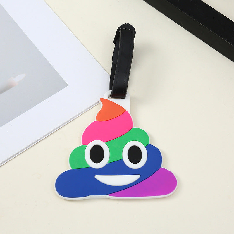 silicone travel luggage tag world map airplane design with adjustable strap Bowlift