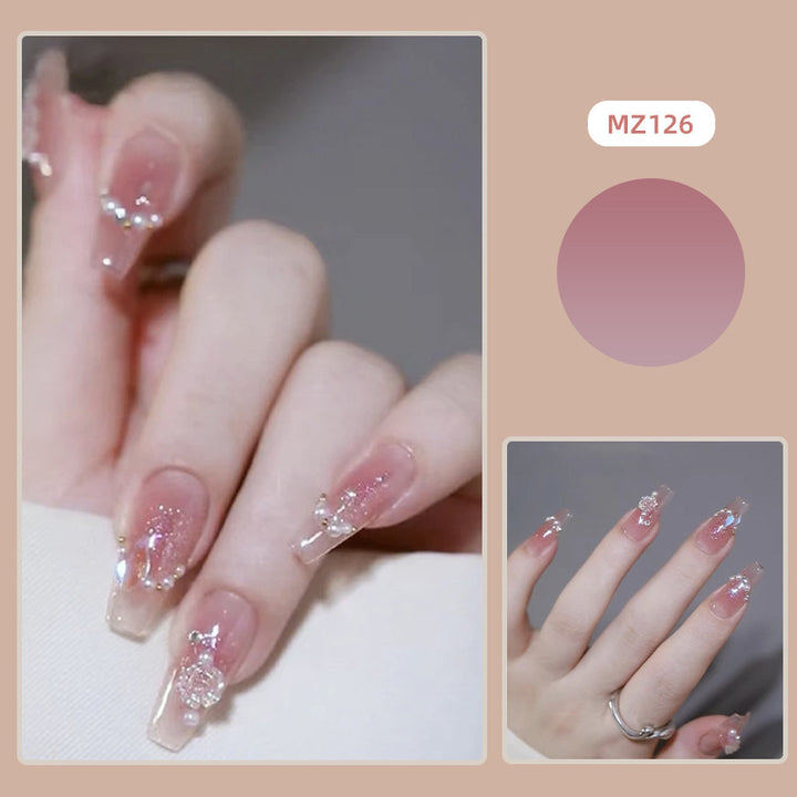 Artistic Nail Extensions with Flower Design Bowlift