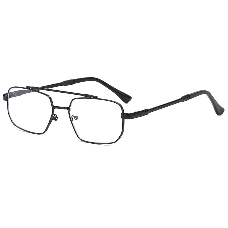 Women's fashionable geometric glasses with lightweight metal frame Bowlift
