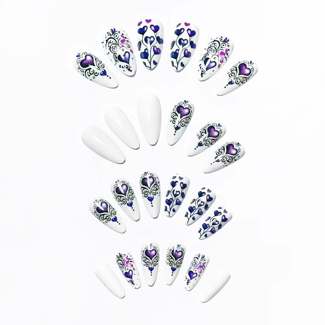Artistic Heart-Design Nail Art Bowlift