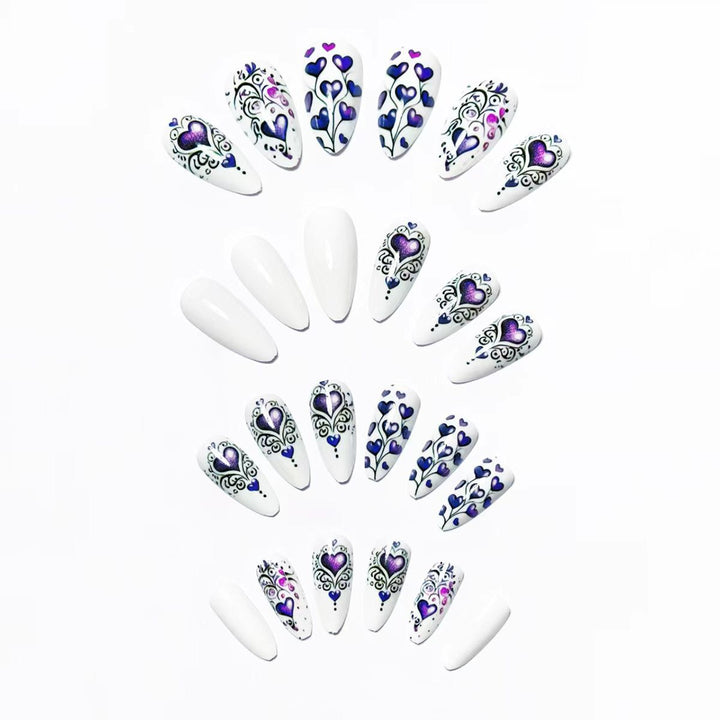 Artistic Heart-Design Nail Art Bowlift
