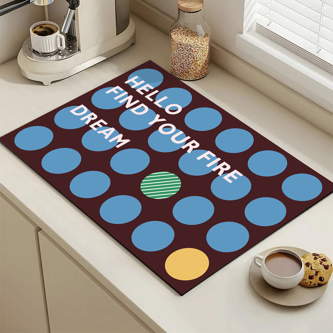 Playful Textured Kitchen Mat Bowlift