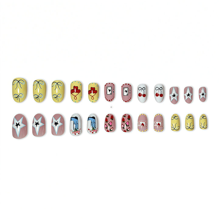 Artistic Themed Acrylic Nail Enhancements Bowlift