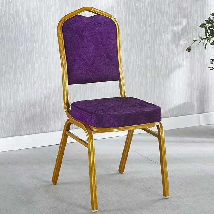 Elegant Upholstered Dining Chair with Gold Frame Bowlift