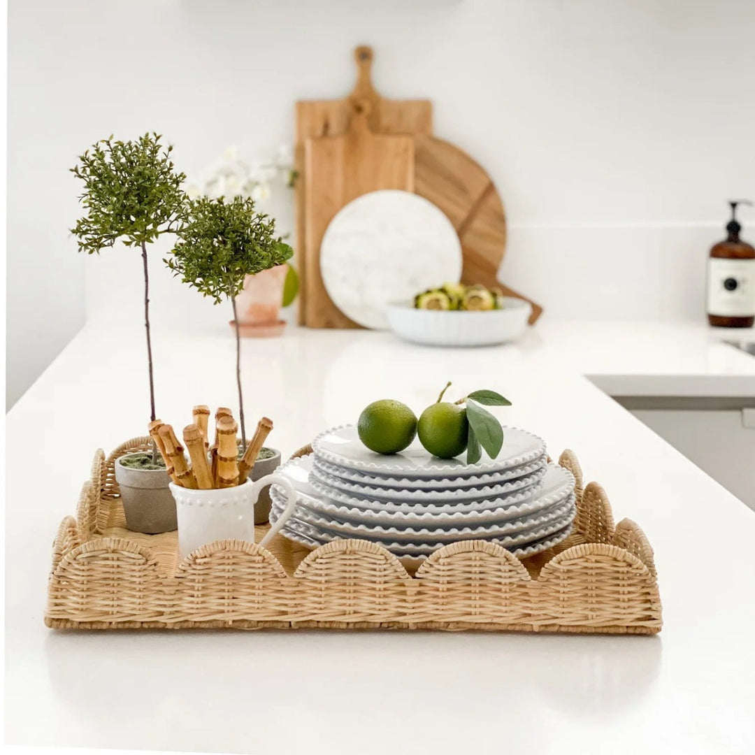 Decorative Woven Serving Tray Bowlift