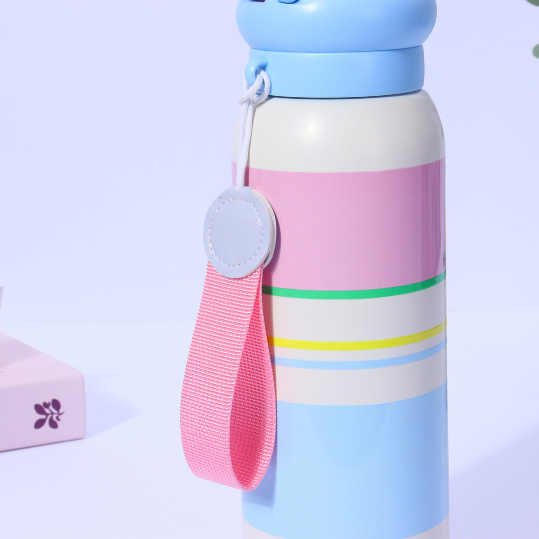 Women's thermo water bottle with non-slip grip and unique design Bowlift