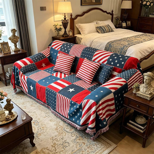 Americana Patterned Sofa Cover