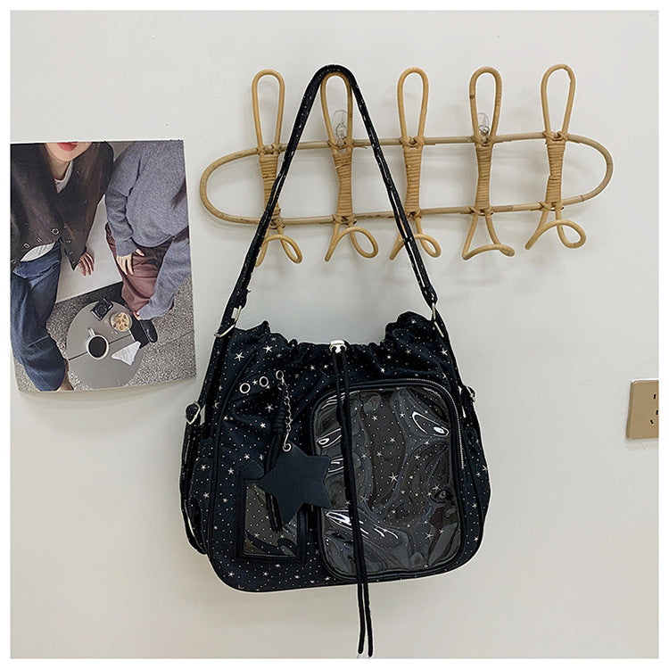Stylish Multi-Pocket Drawstring Tote Bag Bowlift