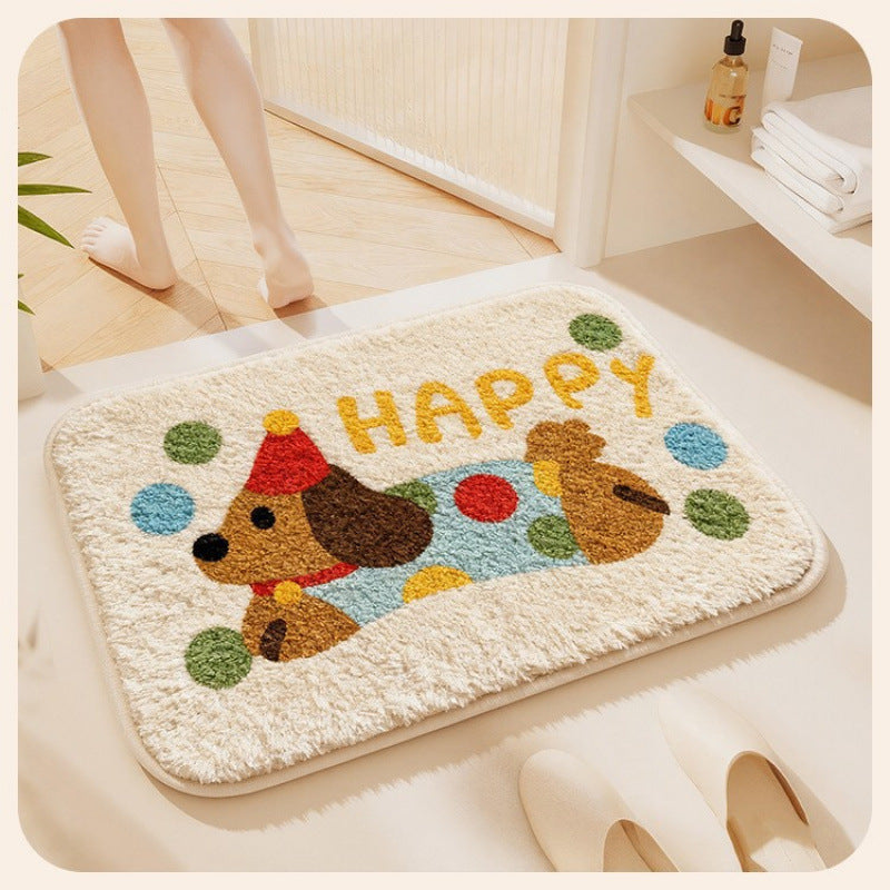 Flower design bath mat