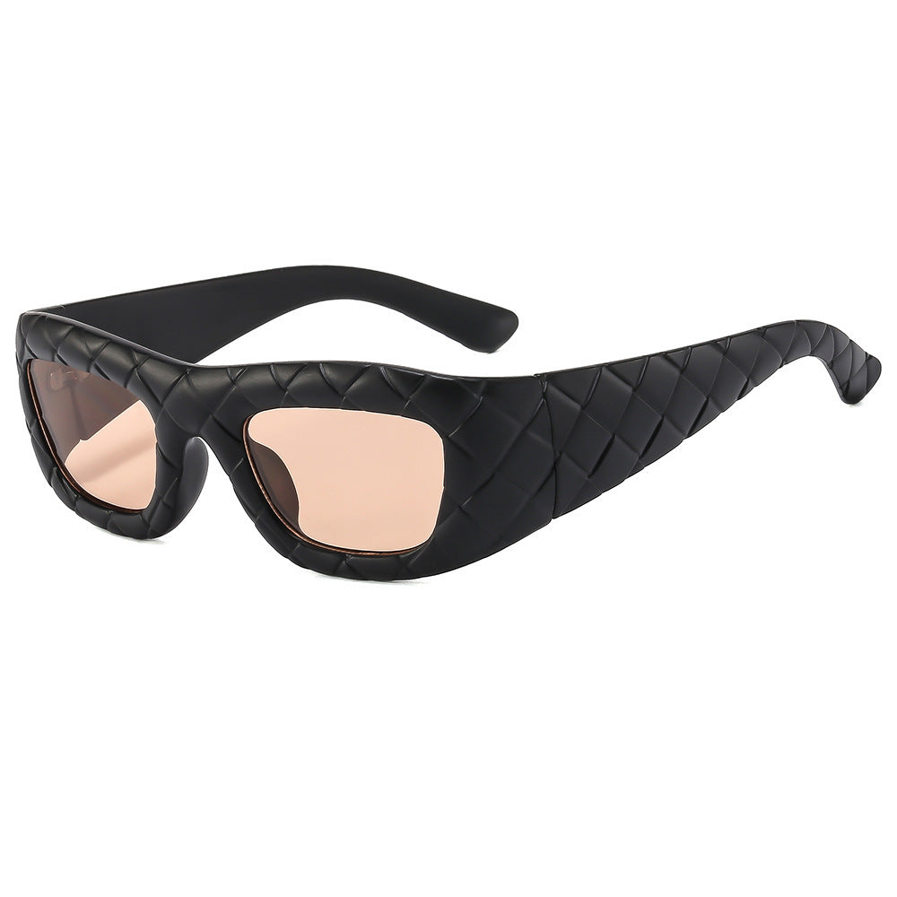 Ladies extravagant sunglasses with textured frame Bowlift