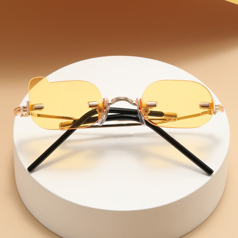 Ladies exclusive fashionable sunglasses with shiny metal frame Bowlift