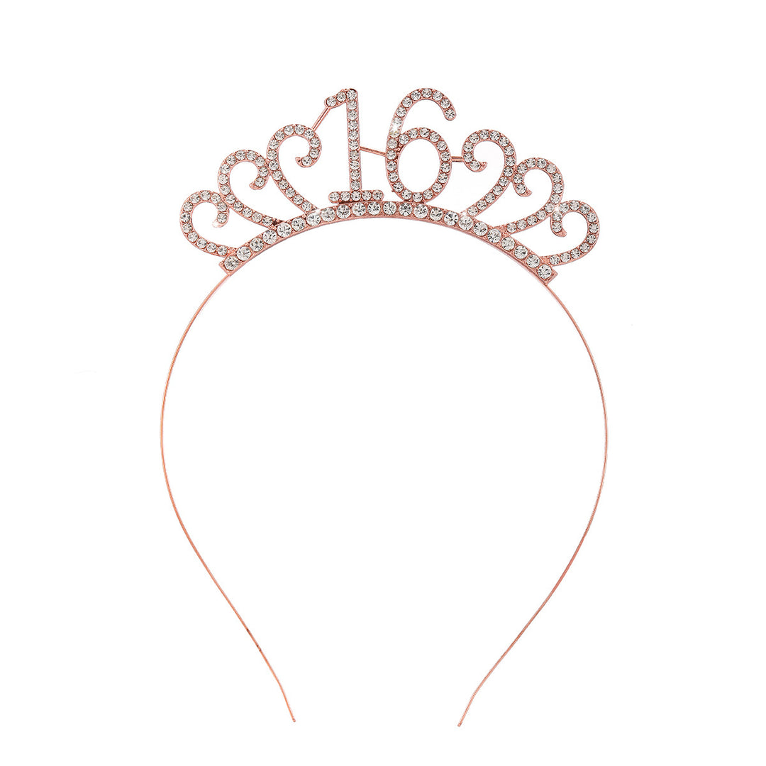 Ladies Crystal Tiara with Custom Designed Number Motif Bowlift