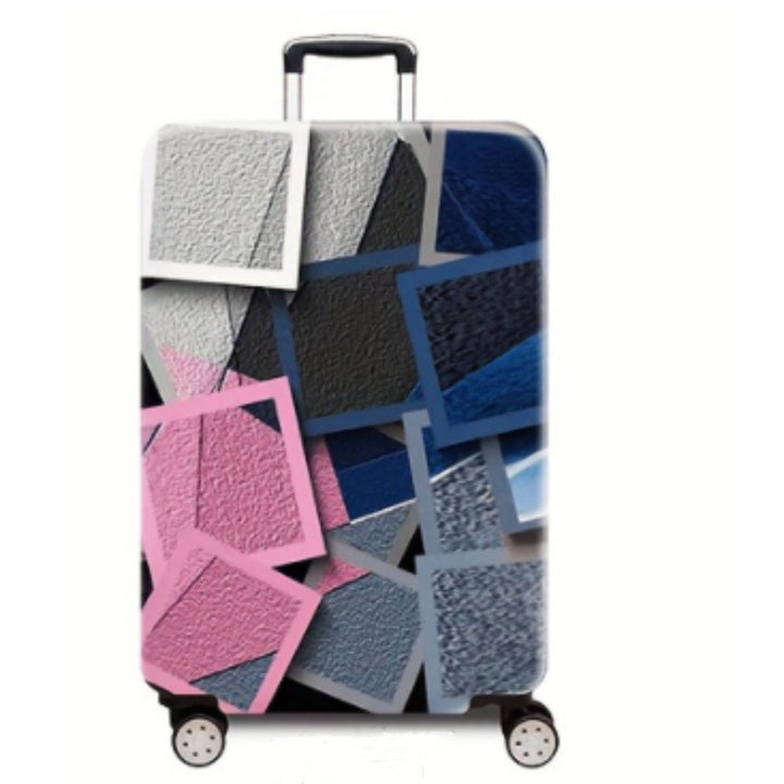 Women's hard-shell suitcase with creative multi-format pattern Bowlift