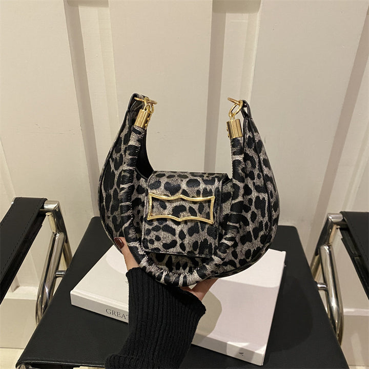 Stylish Leopard Print Handbag Bowlift
