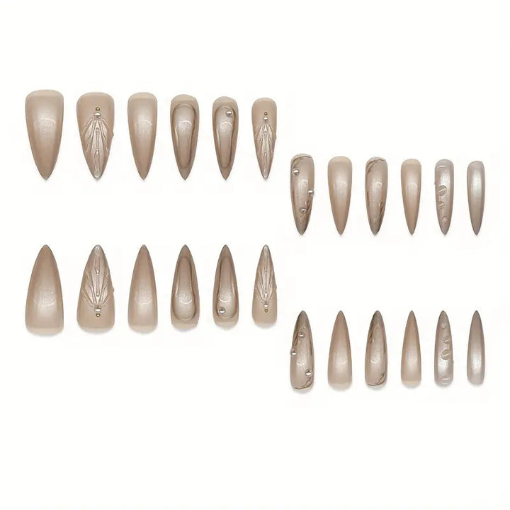 Premium Decorative Press-On Nail Extensions Bowlift