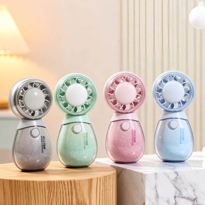Ladies portable hand fan with misting air function and cute animal design Bowlift