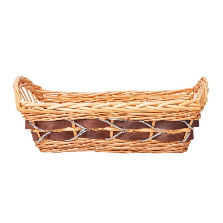 Braided storage basket with elegant fabric insert
