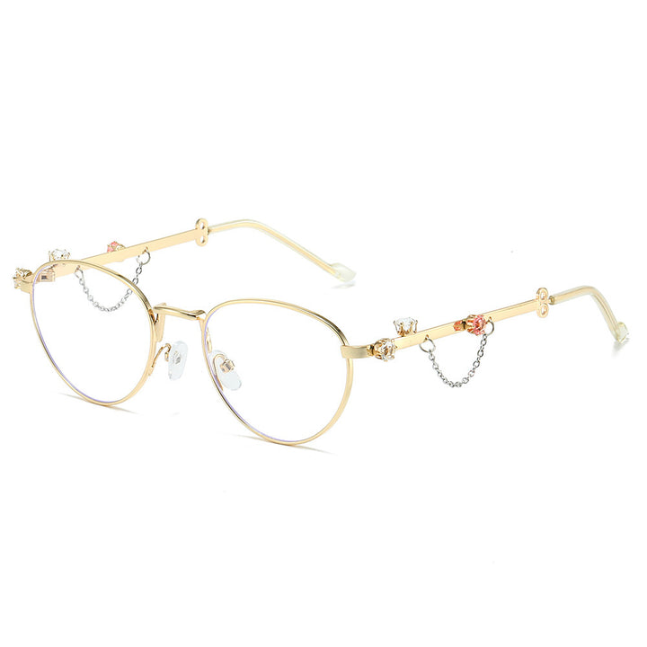 Decorative Rhinestone Cat-Eye Sunglasses Bowlift
