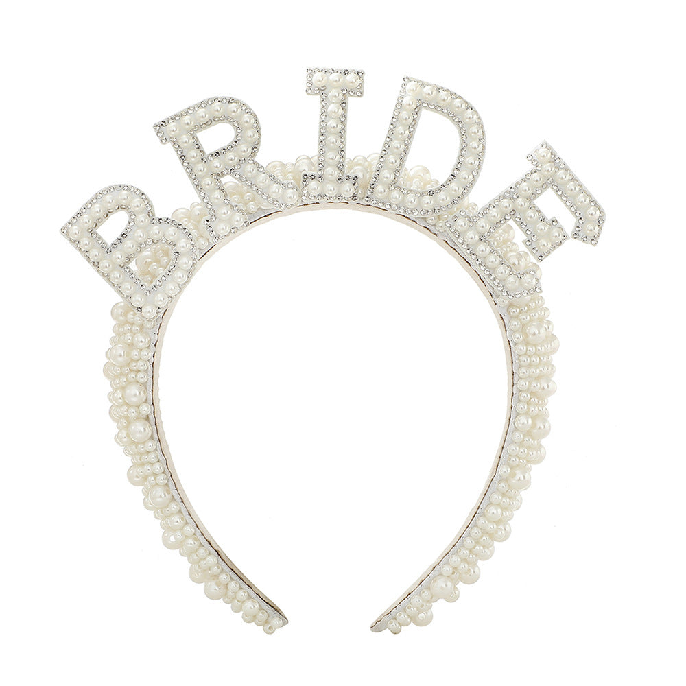 Women's Bridal Satin Ribbon with Sparkling Crystals Bowlift