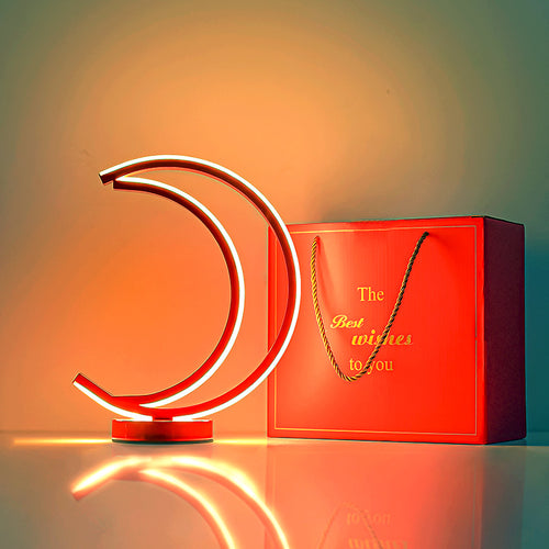 Decorative LED Moon-Shaped Table Lamp