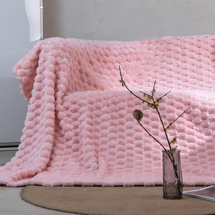 Women Fluffy Structured Blanket Bowlift