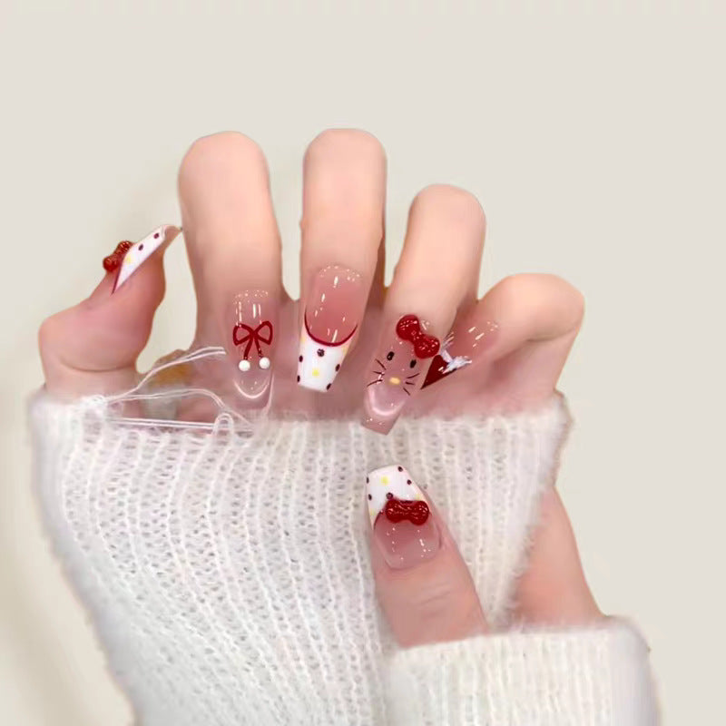 Artificial nails with cute 3D designs Bowlift