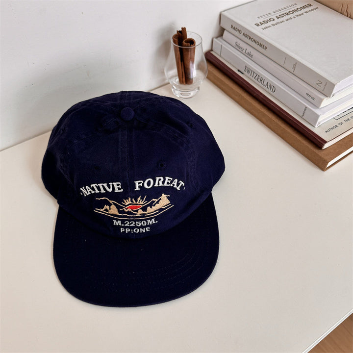 Men's Embroidered Outdoor Adventure Baseball Cap Bowlift