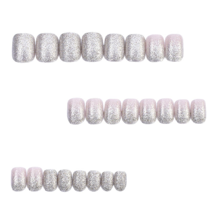 Glittering artificial nails in elegant ombre style Bowlift