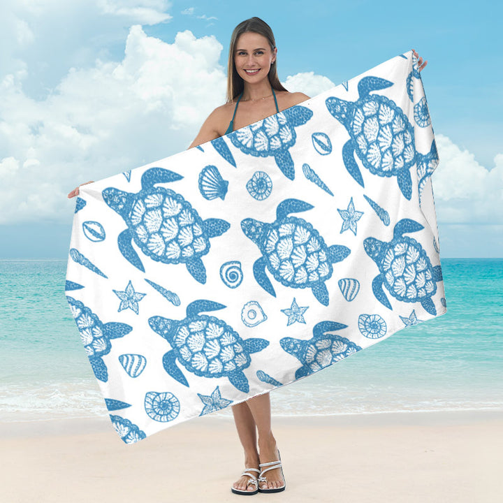 Beach towel with artistic underwater motif Bowlift